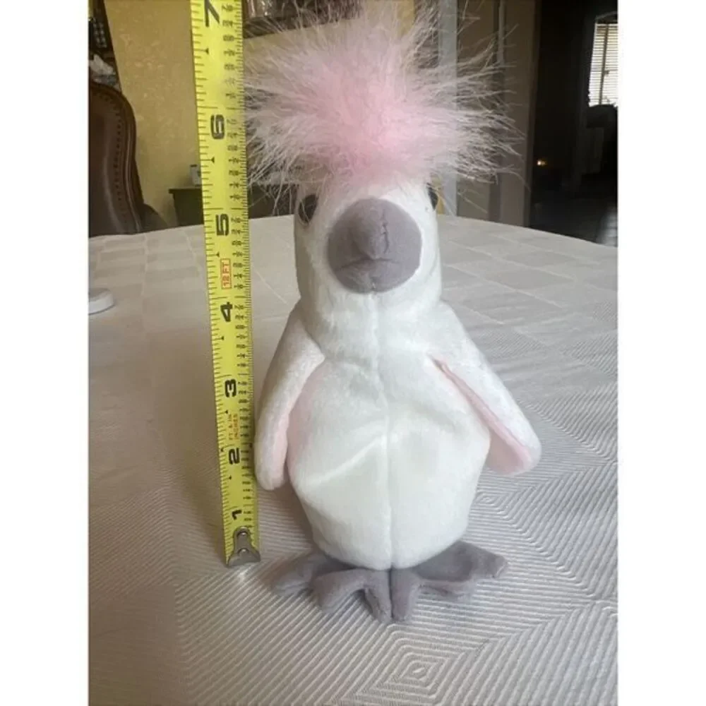 Ty Kuku Cockatoo Beanie Baby Retired Stuffed‎ Animal Plush Toy 1998